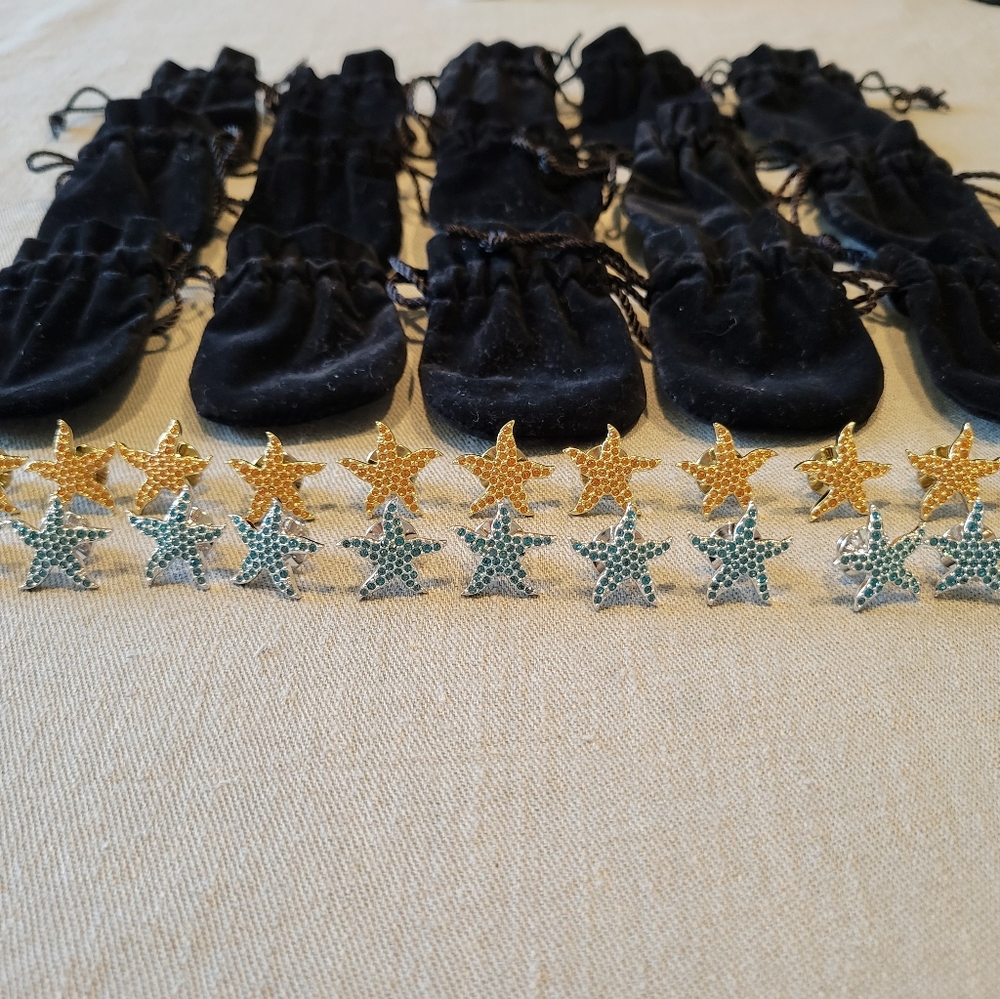 Brandnew Swarovski starfish/seastar crystal  pins